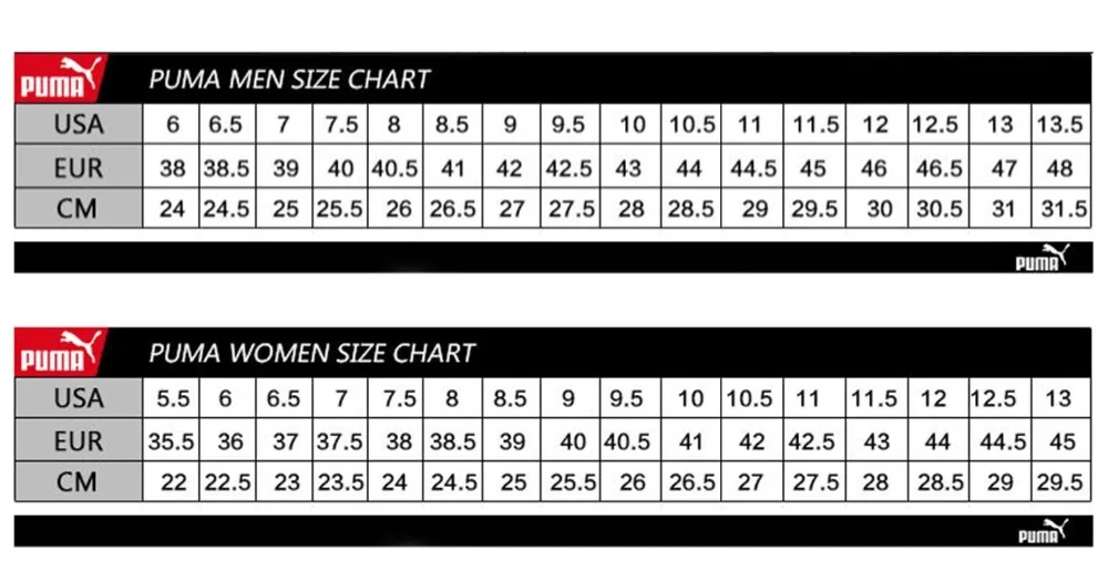 Puma Motorcycle Boots Size Chart