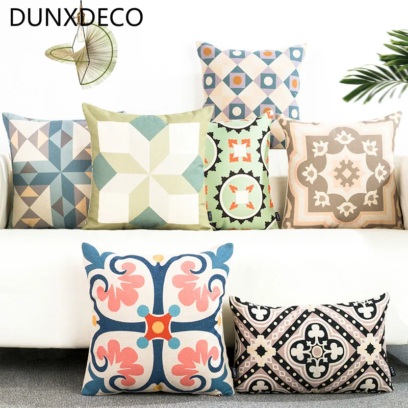 DUNXDECO Cushion Cover Decorative Pillow Case Vintage Geometric Fresh National Print sofa Chair Decoration Coussin
DUNXDECO Cushion Cover Decorative Pillow Case Vintage Geometric Fresh National Print sofa Chair Decoration Coussin