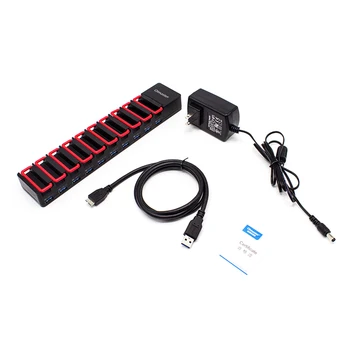 OImaster USB3.0 Hub Adapter 10 Ports Charging Station High Speed Charger Phone Support with Power Adapter for PC Laptop
OImaster USB3.0 Hub Adapter 10 Ports Charging Station High Speed Charger Phone Support with Power Adapter for PC Laptop