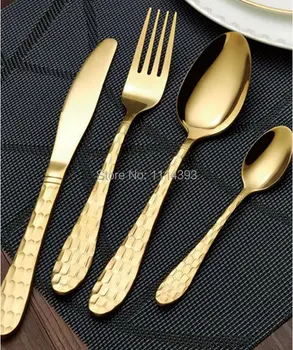 2287G-GOLD Forged Stainless steel Cutlery set 24pcs Golden Plating Titanium / Colored Flatware set of Restaurant or Hotel
2287G-GOLD Forged Stainless steel Cutlery set 24pcs Golden Plating Titanium / Colored Flatware set of Restaurant or Hotel