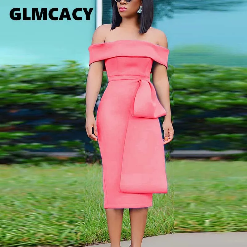 Women Summer Off Shoulder Dress Solid Casual High Waist Midi Dress Formal Evening Party Sexy Vestidos
Women Summer Off Shoulder Dress Solid Casual High Waist Midi Dress Formal Evening Party Sexy Vestidos