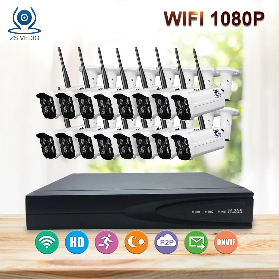 ZSVEDIO H.265 IP Camera 8CH POE NVR 8CH 5.0MP POE CCTV Camera Kit Outdoor Waterproof 4IR Night Vision Onvif 2.4 Camhi APP
ZSVEDIO H.265 IP Camera 8CH POE NVR 8CH 5.0MP POE CCTV Camera Kit Outdoor Waterproof 4IR Night Vision Onvif 2.4 Camhi APP