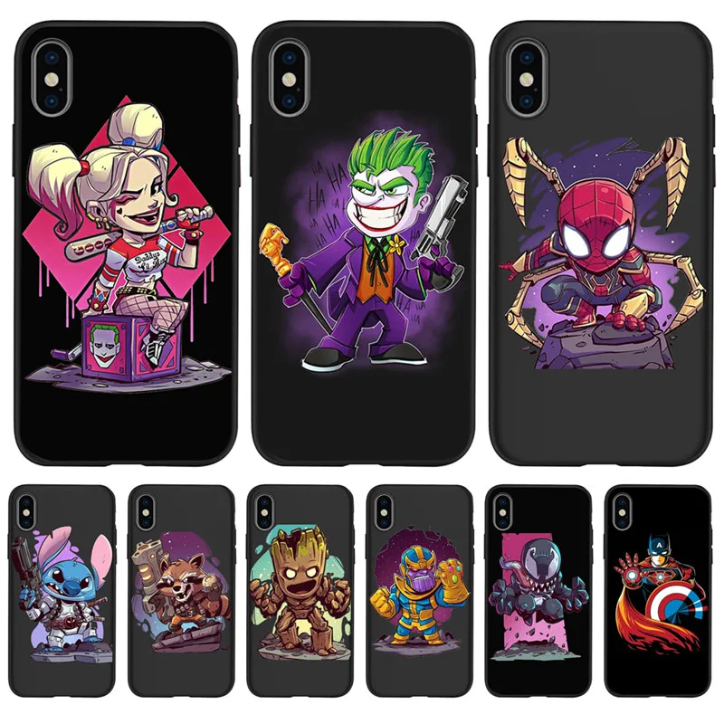 Marvel venom stitch joker custom For iPhone X XR XS Max 5 5S SE 6 6S 7 8 Plus phone Case Cover phone Funda Coque Etui Luxury
Marvel venom stitch joker custom For iPhone X XR XS Max 5 5S SE 6 6S 7 8 Plus phone Case Cover phone Funda Coque Etui Luxury