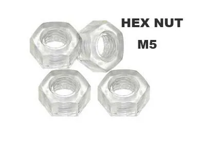 

Wkooa M5 plastic nuts transparent insulation hex nuts 1000 pieces