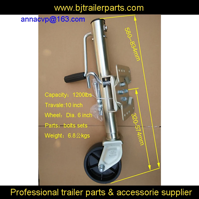 CVP quality jockey wheel, trailer jockey wheel, trailer jack, single wheel jockey wheel,1200lbs, travel 10 inch
CVP quality jockey wheel, trailer jockey wheel, trailer jack, single wheel jockey wheel,1200lbs, travel 10 inch