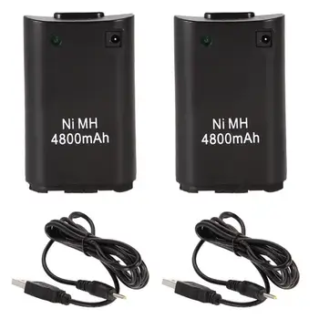 ALLOYSEED Replacement 2pcs Black 4800mAh Batteries + USB Charging Cable for XBOX360 Wireless Game Handle Charge Battery
ALLOYSEED Replacement 2pcs Black 4800mAh Batteries + USB Charging Cable for XBOX360 Wireless Game Handle Charge Battery