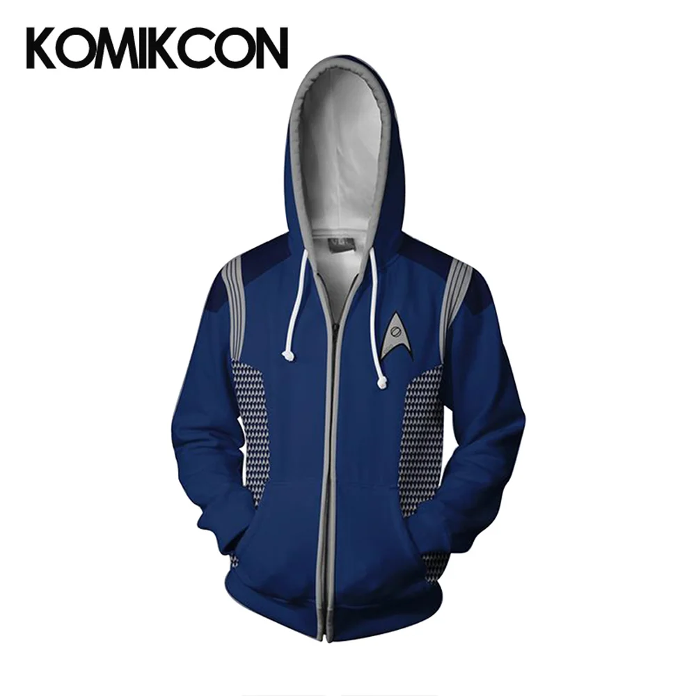 Star Trek Hoodies Starfleet Discovery Autumn Winter Men Zipper Sweatshirts Hip Hop Halloween Cosplay Costume Unisex Hooded Coat
Star Trek Hoodies Starfleet Discovery Autumn Winter Men Zipper Sweatshirts Hip Hop Halloween Cosplay Costume Unisex Hooded Coat