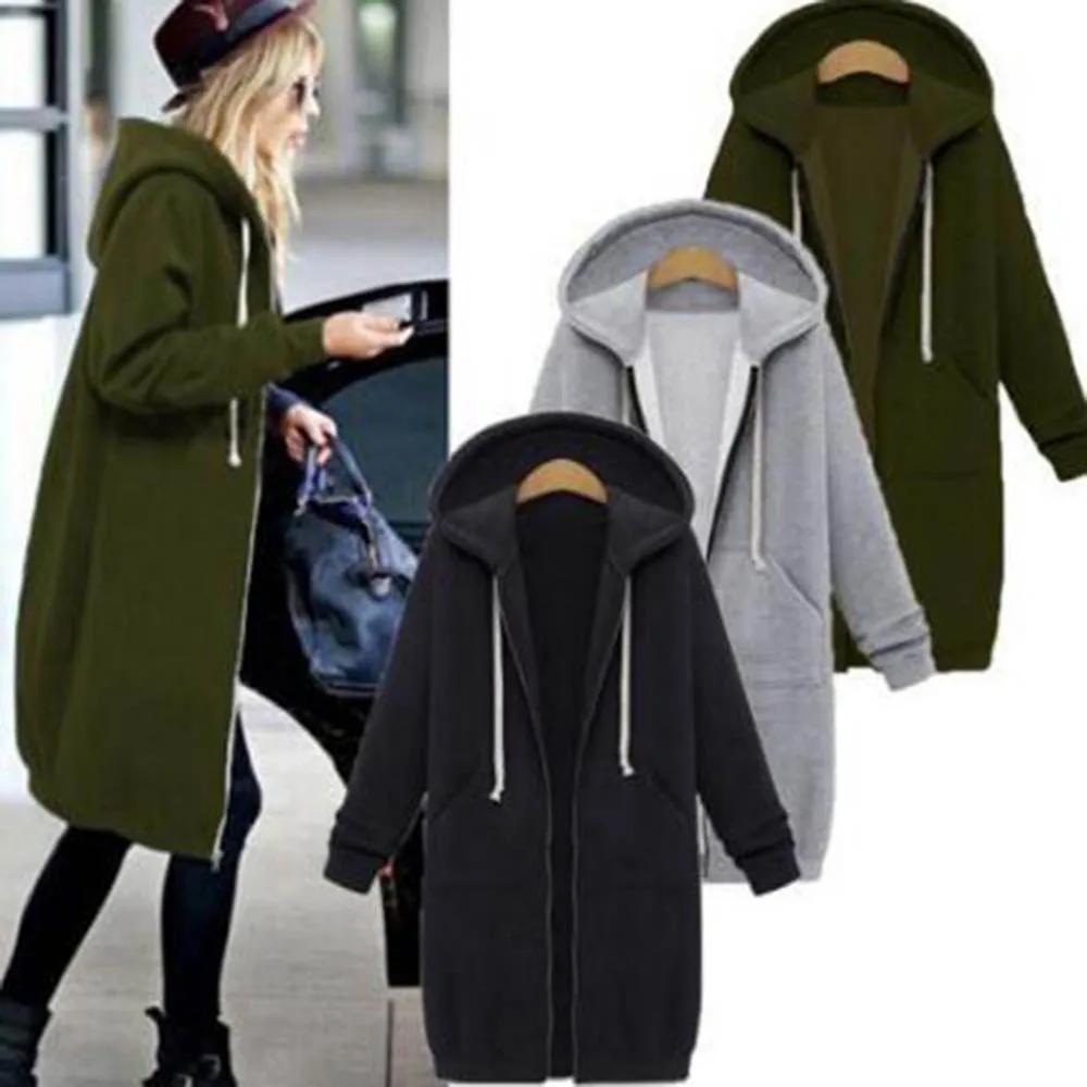 Women Long Coat 2018 Autumn Winter Casual Hooded Jacket Elegant Female Sweater Cardigans Feminino Coats Plus Size 4XL 5XL
Women Long Coat 2018 Autumn Winter Casual Hooded Jacket Elegant Female Sweater Cardigans Feminino Coats Plus Size 4XL 5XL