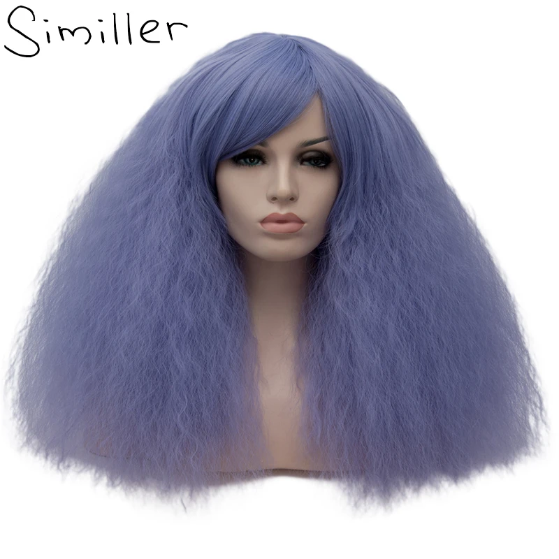 Similler 16" Women Short Kinky Curly Hair Fluffy Synthetic Cosplay Wigs Heat Resistant Fiber Halloween Costumes Afro Wig Blue
Similler 16" Women Short Kinky Curly Hair Fluffy Synthetic Cosplay Wigs Heat Resistant Fiber Halloween Costumes Afro Wig Blue