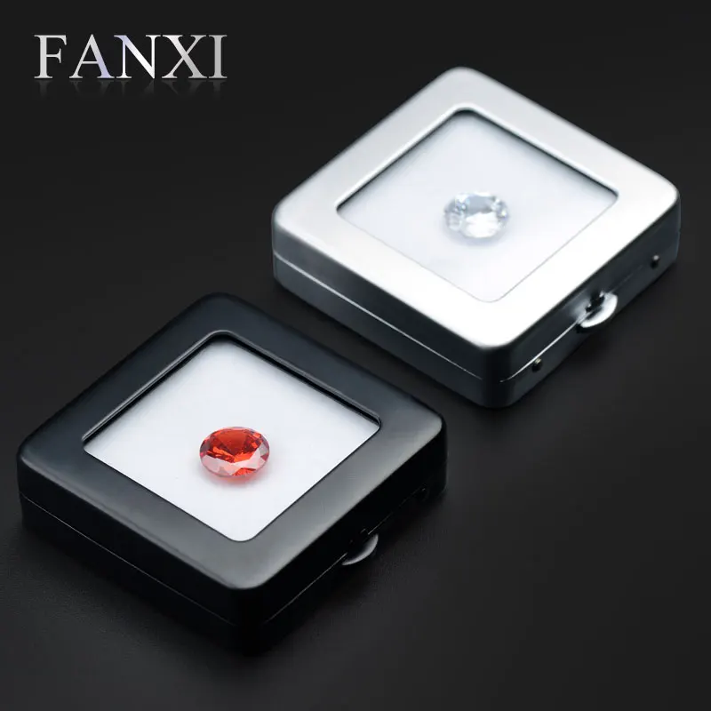 FANXI New Black or Silver Loose Diamond Display Box Bare drill Gift Stand Holder Jewelry Organizer Packaging for Shop Counter
FANXI New Black or Silver Loose Diamond Display Box Bare drill Gift Stand Holder Jewelry Organizer Packaging for Shop Counter