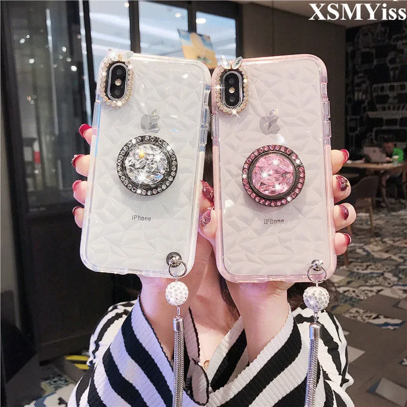 For iPhone 7 8 Case Luxury Glitter Diamond Case For iPhone X XS Max 6S 8 Plus Bling Crystal Ring Stand Holder Soft Back Cover
For iPhone 7 8 Case Luxury Glitter Diamond Case For iPhone X XS Max 6S 8 Plus Bling Crystal Ring Stand Holder Soft Back Cover