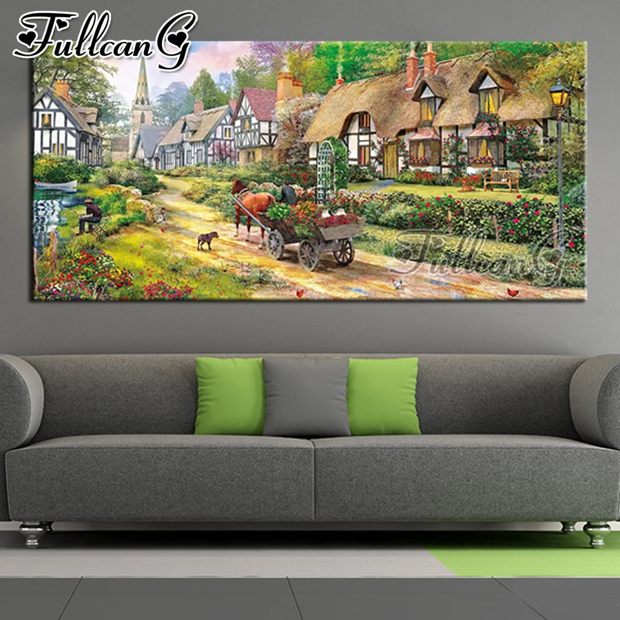 FULLCANG big size country landscape mosaic embroidery full square/round drill 5d diy diamond painting farm house picture FC1466
FULLCANG big size country landscape mosaic embroidery full square/round drill 5d diy diamond painting farm house picture FC1466