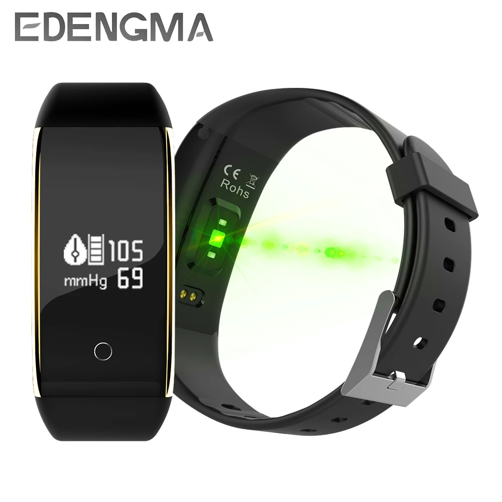 EDENGMA V9 Blood Pressure Heart Rate Monitor Smart Wristband Fitness Activity Tracker Watch for iOS Android Phone