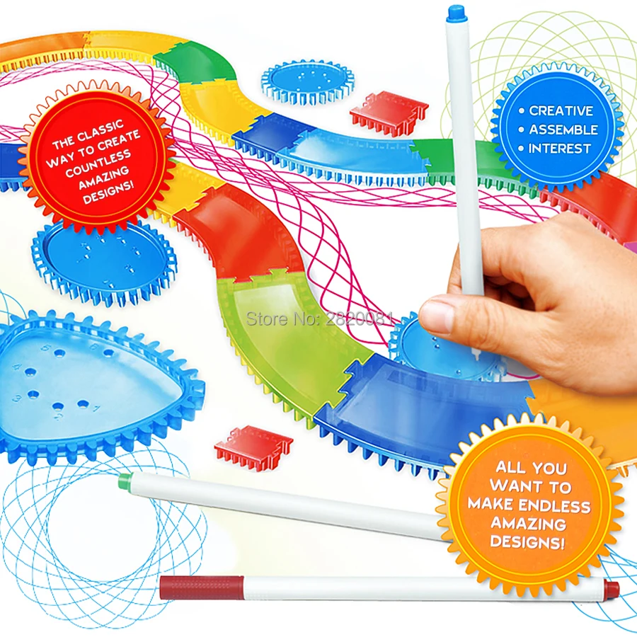 Rail Assemble Drawing kit 31pcs Paint Coloring Game,Creative Spiral Designs Educational Interest Track Drawing Toys
Rail Assemble Drawing kit 31pcs Paint Coloring Game,Creative Spiral Designs Educational Interest Track Drawing Toys