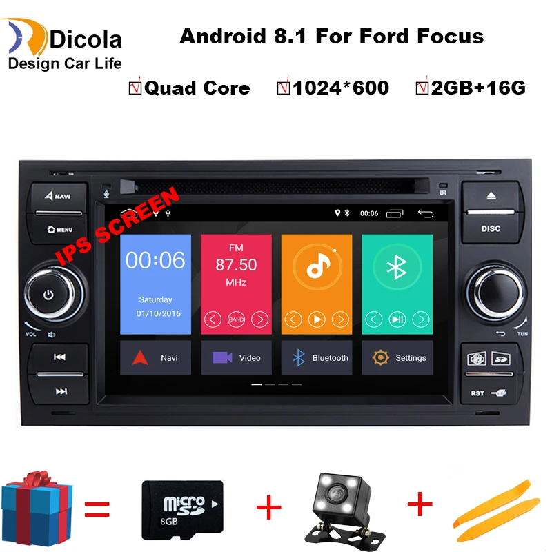 IPS HD 2 Din Quad Core Android 8.1 Car DVD Player GPS Navigation WIFI 4G for FORD S-Max Kuga Fusion Transit Fiesta Focus II
IPS HD 2 Din Quad Core Android 8.1 Car DVD Player GPS Navigation WIFI 4G for FORD S-Max Kuga Fusion Transit Fiesta Focus II