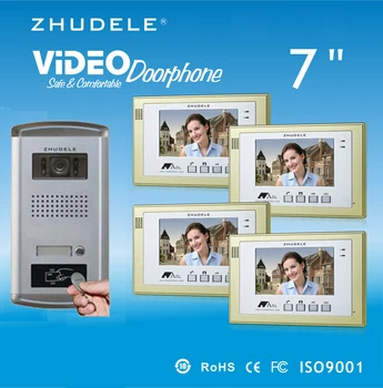 ZHUDELE Brand4X7" Color TFT LCD Monitor Video Door phone Intercom System+Waterproof Doorbell Camera w/t ID Card Unlocking Functi
ZHUDELE Brand4X7" Color TFT LCD Monitor Video Door phone Intercom System+Waterproof Doorbell Camera w/t ID Card Unlocking Functi