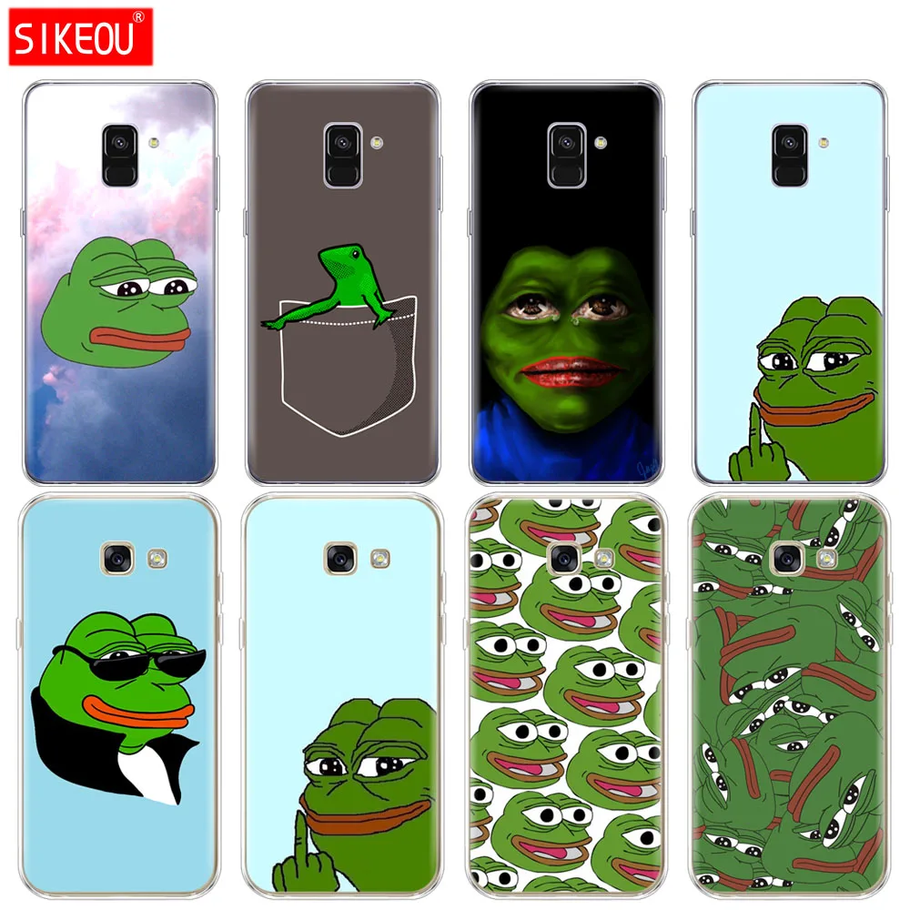 Силиконовый чехол для телефона Samsung Galaxy A8 2018 A3 A310 A5 A510 A7 2016 2017 интернет Meme Smug Frog