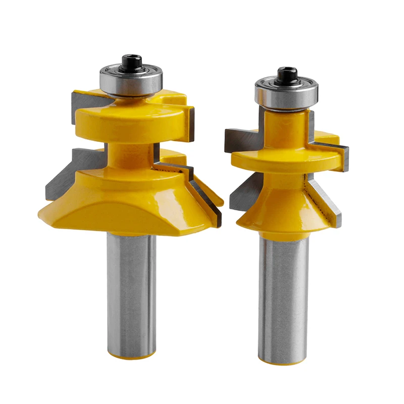 2Pcs Carbide 45 degree Router Bit 1/2" Shank x 1-1/8" Matched Tongue & Groove V-Notch
2Pcs Carbide 45 degree Router Bit 1/2" Shank x 1-1/8" Matched Tongue & Groove V-Notch