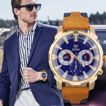 2019 Luxury Men Large Dial Watch Fashion Silica Gel Belt Quartz Watch Quartz Round Men's Business Wrist Watch Dropship 4.5
2019 Luxury Men Large Dial Watch Fashion Silica Gel Belt Quartz Watch Quartz Round Men's Business Wrist Watch Dropship 4.5