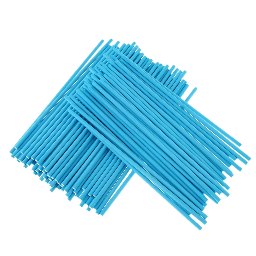 100 Pc Solid Colored Paper Lollipop Sticks 6 inch Cake Pop Sticks for Fondant Candy Chocolate Cake Pop Cupcakes Making Mould
