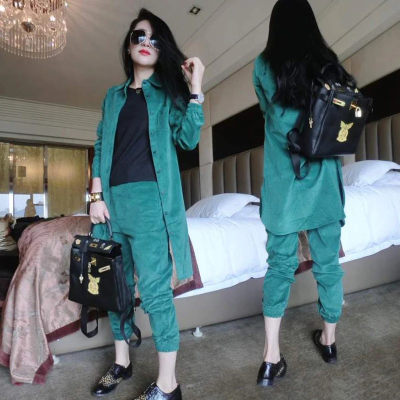 Women's suit female spring and autumn new fashion casual street clothing solid color two-piece suit
Women's suit female spring and autumn new fashion casual street clothing solid color two-piece suit