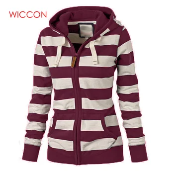 Autumn Women Hoodies Mujer Clothes Long Sleeve Striped Zipper Hoodie Jacket Sweatshirt Jumper Top Zipper Hooded Pullover 2020
Autumn Women Hoodies Mujer Clothes Long Sleeve Striped Zipper Hoodie Jacket Sweatshirt Jumper Top Zipper Hooded Pullover 2020
