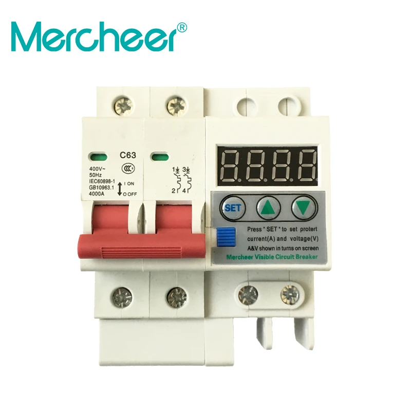 63A 230V Din rail adjustable over and under voltage protective device protector relay with over current protection Voltmeter
63A 230V Din rail adjustable over and under voltage protective device protector relay with over current protection Voltmeter