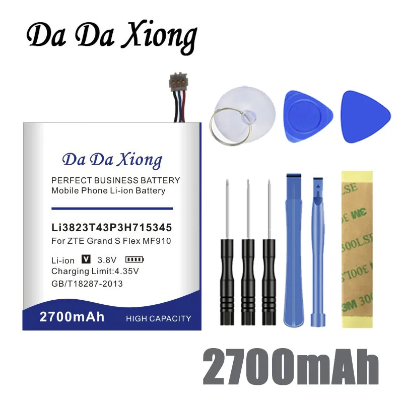Da Da Xiong 2700mAh LI3823T43P3H715345 Battery for ZTE Grand S Flex / For ZTE MF910 MF910S MF910L MF920 MF920S MF920W+ Battery
Da Da Xiong 2700mAh LI3823T43P3H715345 Battery for ZTE Grand S Flex / For ZTE MF910 MF910S MF910L MF920 MF920S MF920W+ Battery