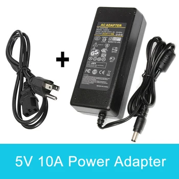 Adapter 100-240V AC to DC 5 V 10A Power Adapter Supply Switching Charger US EU Plug 50W 5.5mm x 2.5mm for Switch LED Strip Lamp
Adapter 100-240V AC to DC 5 V 10A Power Adapter Supply Switching Charger US EU Plug 50W 5.5mm x 2.5mm for Switch LED Strip Lamp