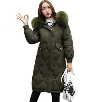 New Winter Long Down Cotton Jacket Women Parkas Hooded Big Fur Collar Thicke Warm Plus Size 3XL Cotton Padded Women Clothing
New Winter Long Down Cotton Jacket Women Parkas Hooded Big Fur Collar Thicke Warm Plus Size 3XL Cotton Padded Women Clothing