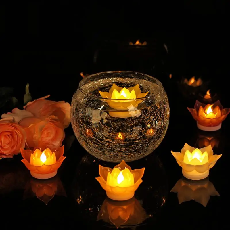 7 Colors Candle Lotus Flower LED Lamp Flameless No smoke Party Gifts Art Candle Light Party DIY home table garden Decor for wish
7 Colors Candle Lotus Flower LED Lamp Flameless No smoke Party Gifts Art Candle Light Party DIY home table garden Decor for wish