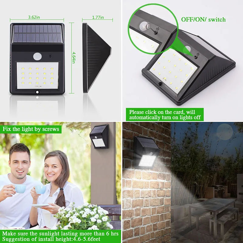 Simple Solar Wall Lamp Lights (8)