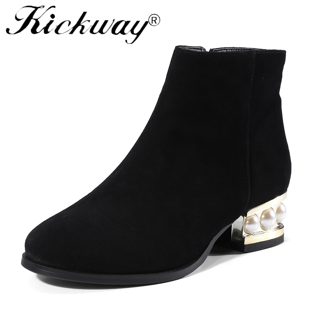 Kickway Plus size 44 Autumn Winter Women Boots Thick Heel Leather Female Side Zipper Shoes Fashion Ankle Boots Women Shoes Botas
Kickway Plus size 44 Autumn Winter Women Boots Thick Heel Leather Female Side Zipper Shoes Fashion Ankle Boots Women Shoes Botas