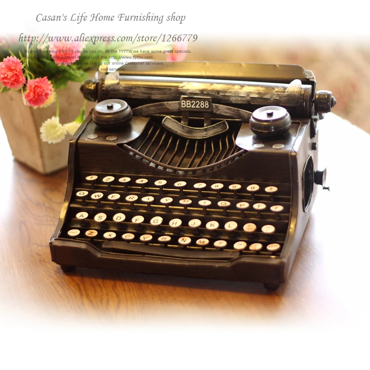 

NEW Retro fashion Nostalgia Iron typewriter ornaments,rustic style handmade Iron crafts,Home Furnishing Typewriter decoration