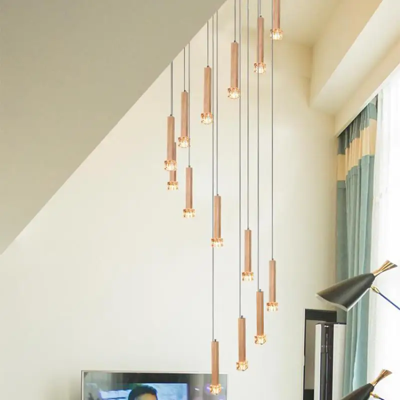 Novelty 15-light Led cone stair lighting chandelier huge G4 led wooden Staircase Lamps Long stairwell Stairway lamp led sconce
Novelty 15-light Led cone stair lighting chandelier huge G4 led wooden Staircase Lamps Long stairwell Stairway lamp led sconce