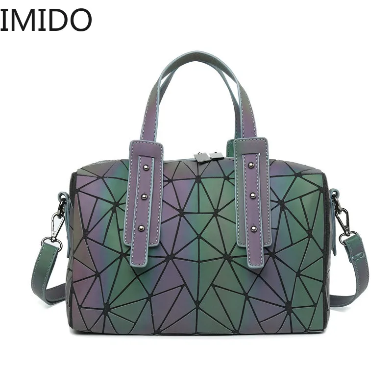 IMIDO New Arrival Luminous Geometric Women's Handbags Pillow Shoulder Bag Boston Handbag Crossbody Bag For Women Brand Designer 
IMIDO New Arrival Luminous Geometric Women's Handbags Pillow Shoulder Bag Boston Handbag Crossbody Bag For Women Brand Designer