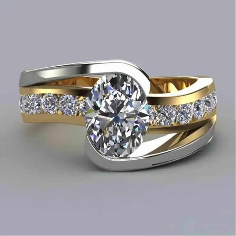 Exquisite Engagement Rings for Women Fashion Gold Silver Ring Crystal White Oval Zircon Ring Wedding Band Jewelry aneis feminino
Exquisite Engagement Rings for Women Fashion Gold Silver Ring Crystal White Oval Zircon Ring Wedding Band Jewelry aneis feminino