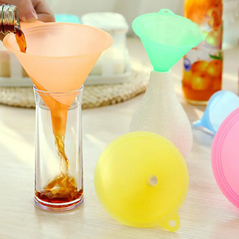 5 Pack Candy Color Plastic Funnel Lightweight Small No Leak Utility Oil Soy Sauce Funnel for Kitchen
5 Pack Candy Color Plastic Funnel Lightweight Small No Leak Utility Oil Soy Sauce Funnel for Kitchen