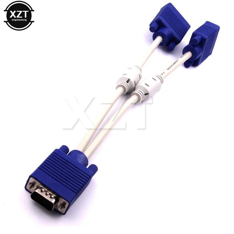 Newest 1 computer to dual 2 monitor vga splitter cable video splitter 15 pin 2 vga male to female splittter for PC TV
Newest 1 computer to dual 2 monitor vga splitter cable video splitter 15 pin 2 vga male to female splittter for PC TV