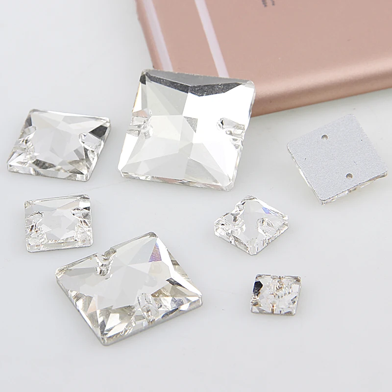Flatback Square Shape Sew On Stone Crystal Clear Color 2holes 8,10,12,14,16,22mm Sewing Glass Crystal Beads Dress Jewelry
Flatback Square Shape Sew On Stone Crystal Clear Color 2holes 8,10,12,14,16,22mm Sewing Glass Crystal Beads Dress Jewelry