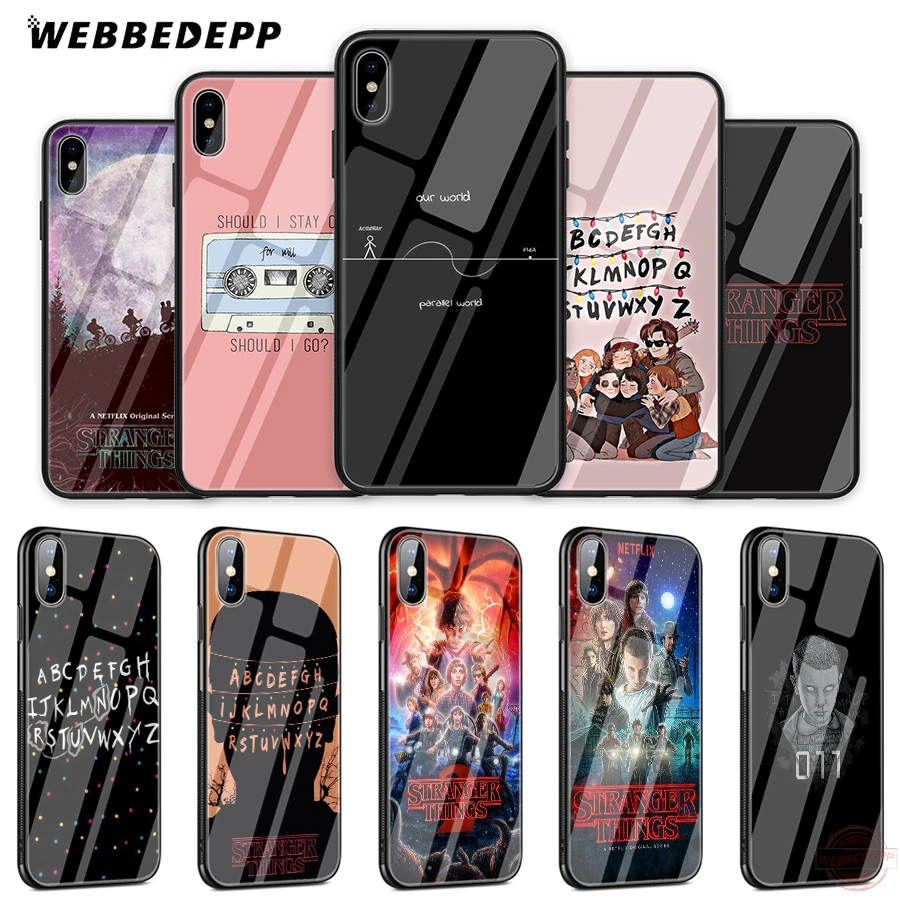 WEBBEDEPP Should Stay Stranger Things Tempered Glass Phone Case for Apple iPhone XS Max XR X 8 7 6S Plus 5S SE Cover | Мобильные