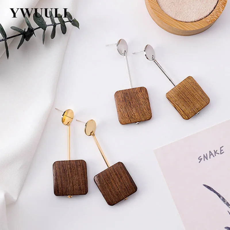 YWUULI Brown Square Wood Earrings for Women Creative Korean Wooden Geometric Dangle Earrings Pendientes Fashion Jewelry MJ1101
YWUULI Brown Square Wood Earrings for Women Creative Korean Wooden Geometric Dangle Earrings Pendientes Fashion Jewelry MJ1101