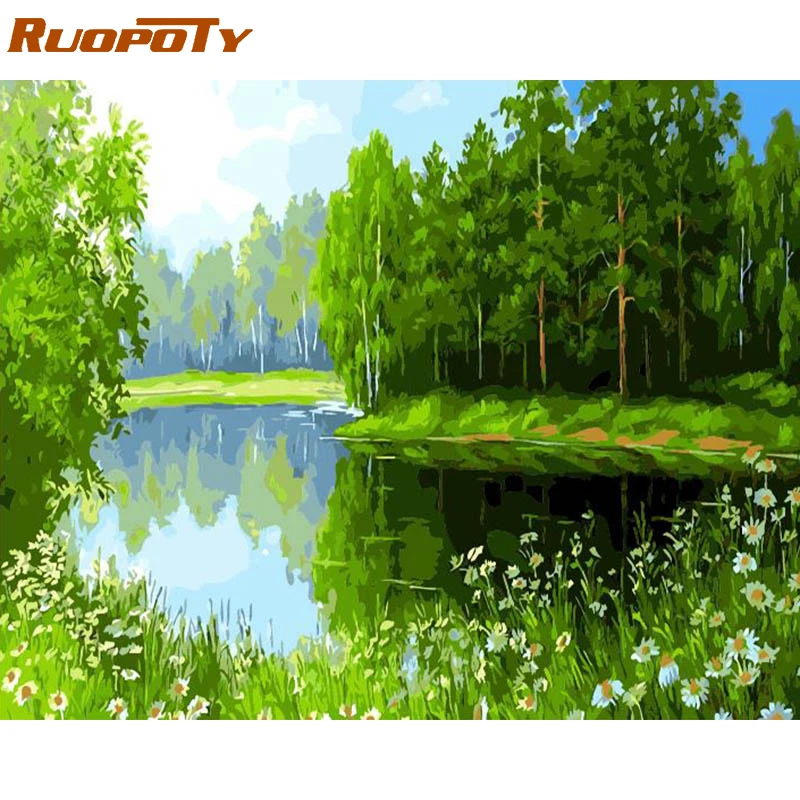 RUOPOTY Frame Green Trees DIY Oil Painting By Numbers Landscape Hand painted Oil Painting Modern Wall Art Picture For Home Decor
RUOPOTY Frame Green Trees DIY Oil Painting By Numbers Landscape Hand painted Oil Painting Modern Wall Art Picture For Home Decor