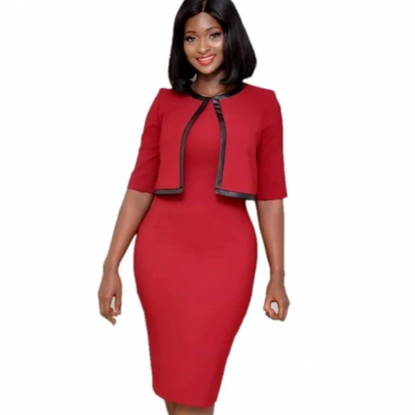 2019 One-piece Faux Jacket Brief Elegant Patterns Work Midi Dress Office Bodycon Half Sleeve Sheath Ladies Party Pencil Dress
2019 One-piece Faux Jacket Brief Elegant Patterns Work Midi Dress Office Bodycon Half Sleeve Sheath Ladies Party Pencil Dress