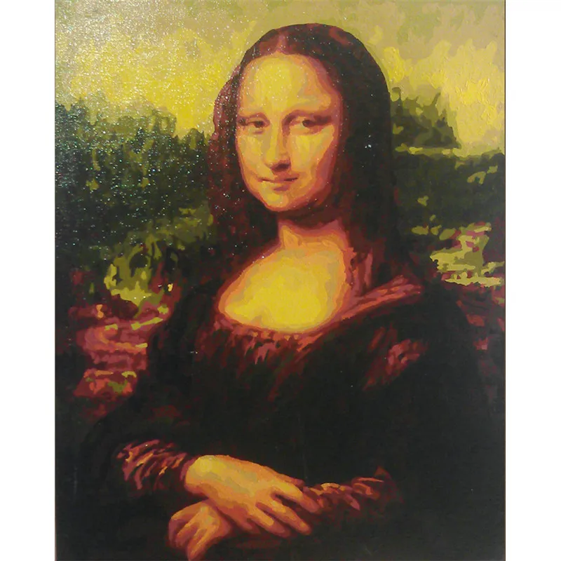 Mona Lisa Figure DIY Digital Painting By Number Modern Wall Art Canvas Painting Christmas Unique Gift Home Decor 40x50cm 
Mona Lisa Figure DIY Digital Painting By Number Modern Wall Art Canvas Painting Christmas Unique Gift Home Decor 40x50cm