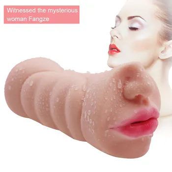 

Mouth Masturbation Cup Male 3D Realistic Vagina pussy Erotic Sex toys male Masturbators Vibrators Intimate Sex product for Men #