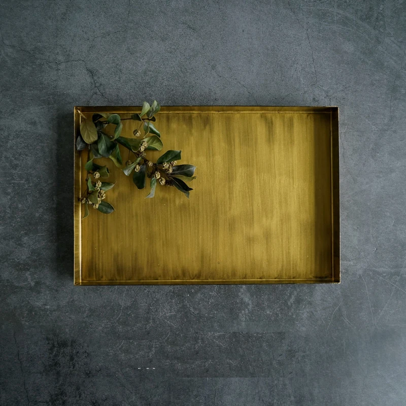 Vintage Gold Tray Metal Iron Rectangle Plate Home Decoration Photography Props Geometric Old Snack Tray
Vintage Gold Tray Metal Iron Rectangle Plate Home Decoration Photography Props Geometric Old Snack Tray