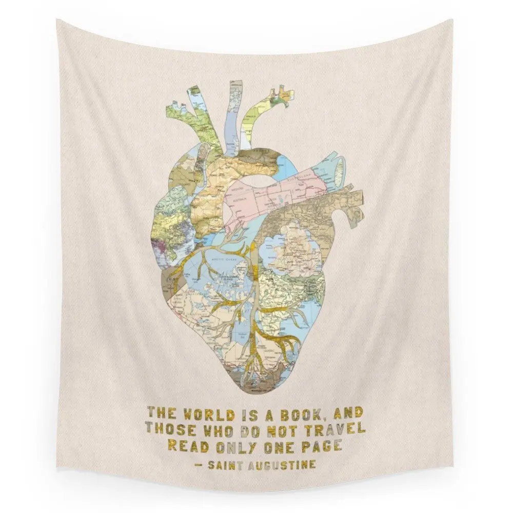 A Traveler's Heart + Quote Wall Tapestry Beach Towel Polyester Blanket Yoga Shawl Mat
A Traveler's Heart + Quote Wall Tapestry Beach Towel Polyester Blanket Yoga Shawl Mat