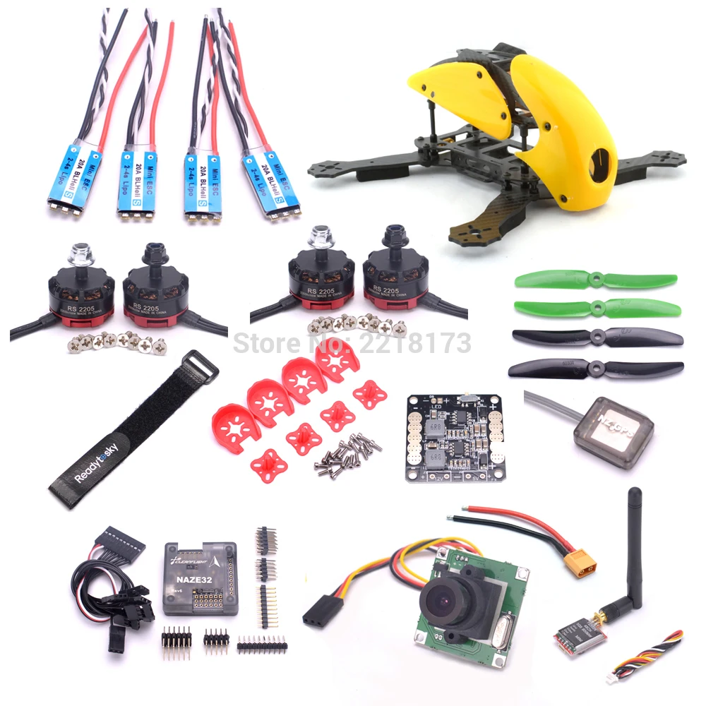 Robocat 270 270mm Quadcopter F3 Acro / Deluxe / Naze32 Rev6 6DOF / 10DOF flight controller RS2205 2300kv 20A BLHeli-S ESC TS5828
Robocat 270 270mm Quadcopter F3 Acro / Deluxe / Naze32 Rev6 6DOF / 10DOF flight controller RS2205 2300kv 20A BLHeli-S ESC TS5828