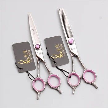 6" 440C Mr Rabbit Purple Dragon Hairdresser's Tool Violet GEM Cutting Shears Thinning Scissors Professional Hair Scissors T9018
6" 440C Mr Rabbit Purple Dragon Hairdresser's Tool Violet GEM Cutting Shears Thinning Scissors Professional Hair Scissors T9018